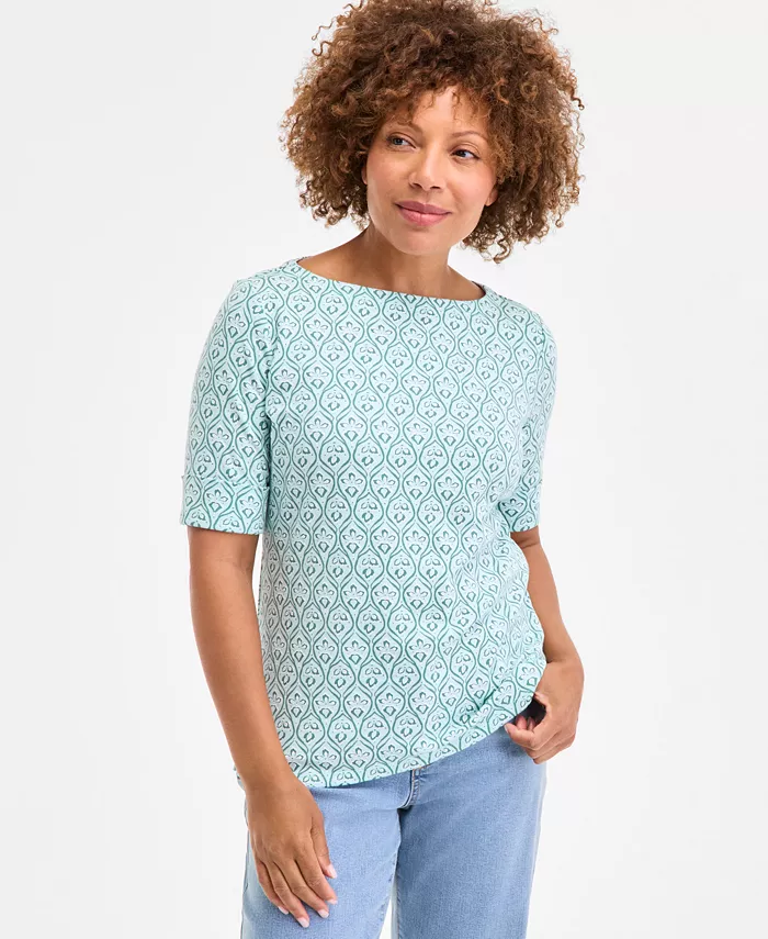 Женская блузка с принтом, Plus Size Style & Co, синий
Женская блузка с принтом, Plus Size Style & Co, синий