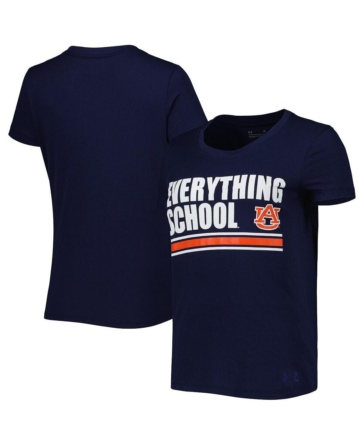 Женская темно-рыжая футболка Auburn Tigers Auburn Everything School Under Armour, темно-синий 
Женская темно-рыжая футболка Auburn Tigers Auburn Everything School Under Armour, темно-синий