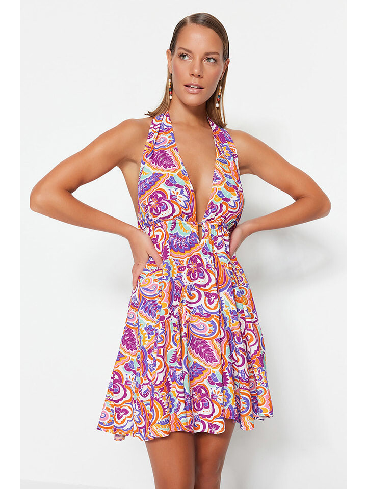 Короткое платье trendyol, цвет lila/orange
Короткое платье trendyol, цвет lila/orange