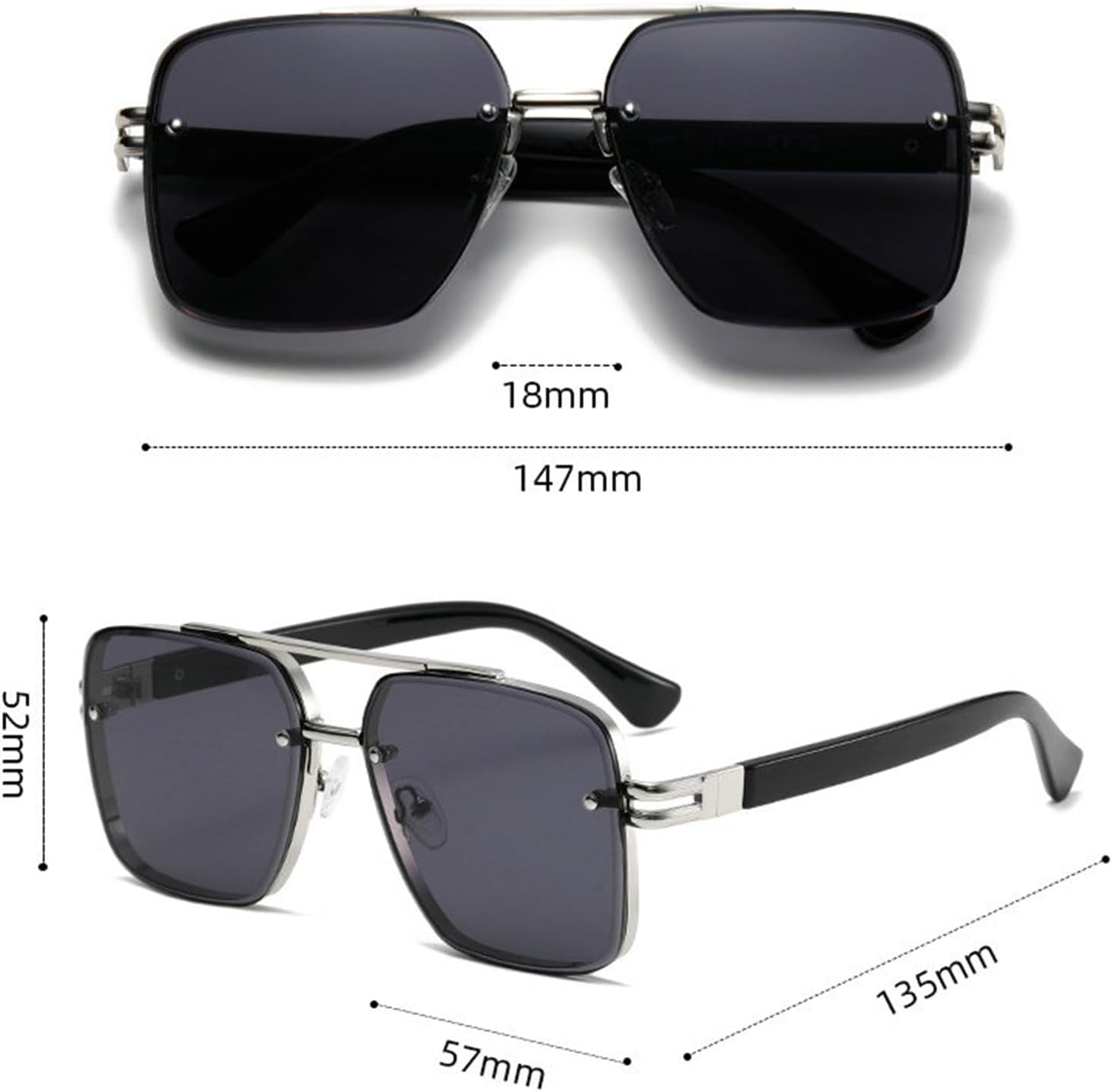 Хелена Ретро Модные Квадратные Солнцезащитные очки-пилот Женские Мужские Классические Металлические Винтажные Безободковые Солнцезащитные Очки большого размера helena, C2
Хелена Ретро Модные Квадратные Солнцезащитные очки-пилот Женские Мужские Классические Металлические Винтажные Безободковые Солнцезащитные Очки большого размера helena, C2