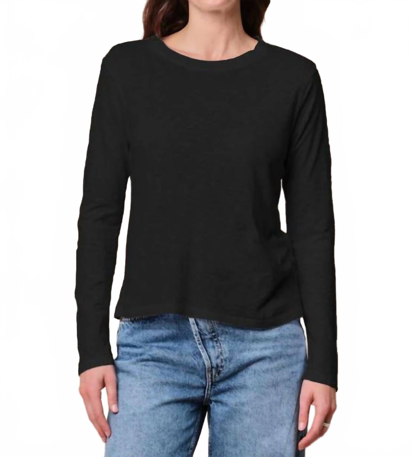 Топ Supima Slub с длинными рукавами и круглым вырезом, черный цвет Stateside
Топ Supima Slub с длинными рукавами и круглым вырезом, черный цвет Stateside