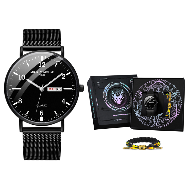 Disney Часы Mickey Series Quartz Movement Watch Men's Watch Black Dial 
Disney Часы Mickey Series Quartz Movement Watch Men's Watch Black Dial