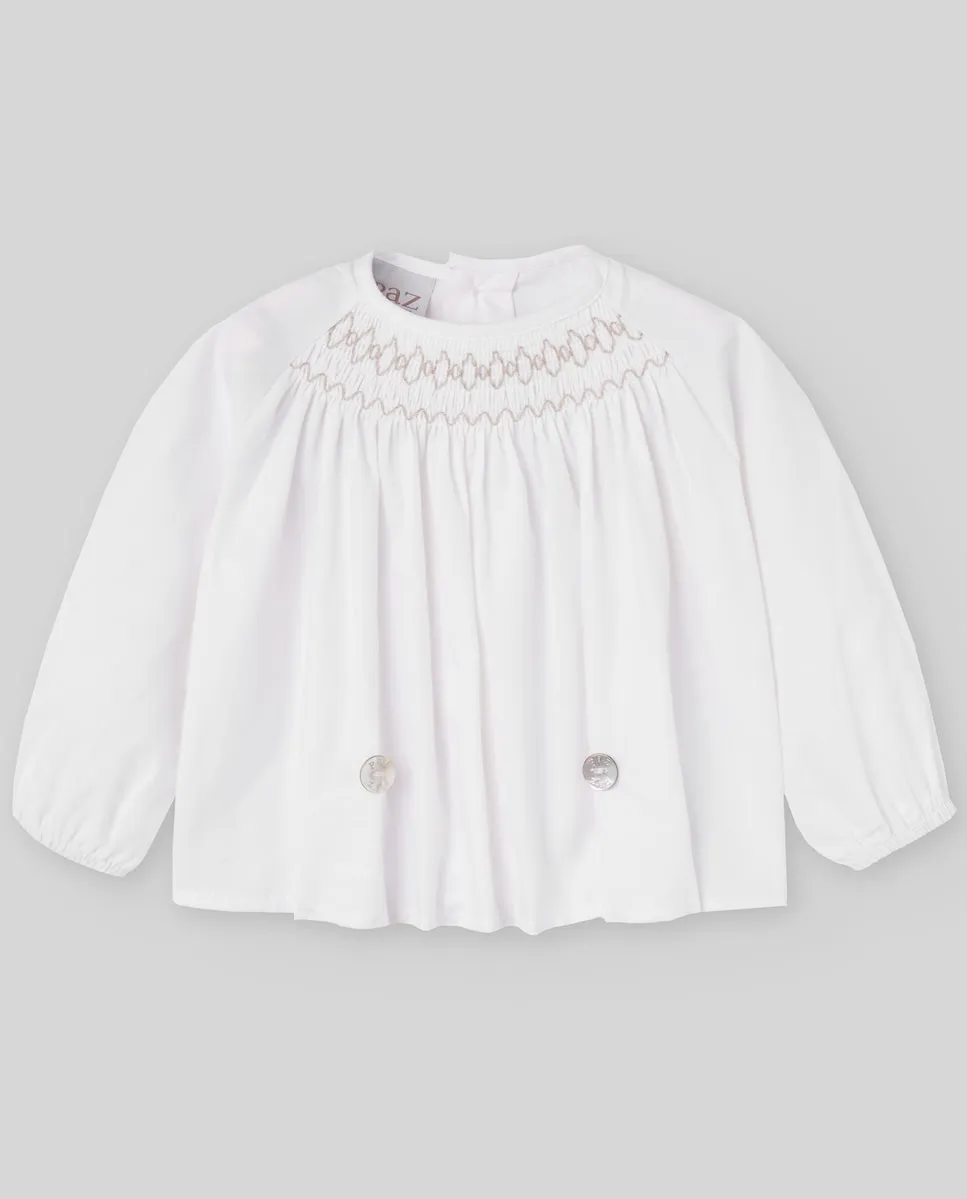Блузка для малыша из ткани с текстурой «соты», коллекция Пасха PAZ Rodríguez, белый
Блузка для малыша из ткани с текстурой «соты», коллекция Пасха PAZ Rodríguez, белый
