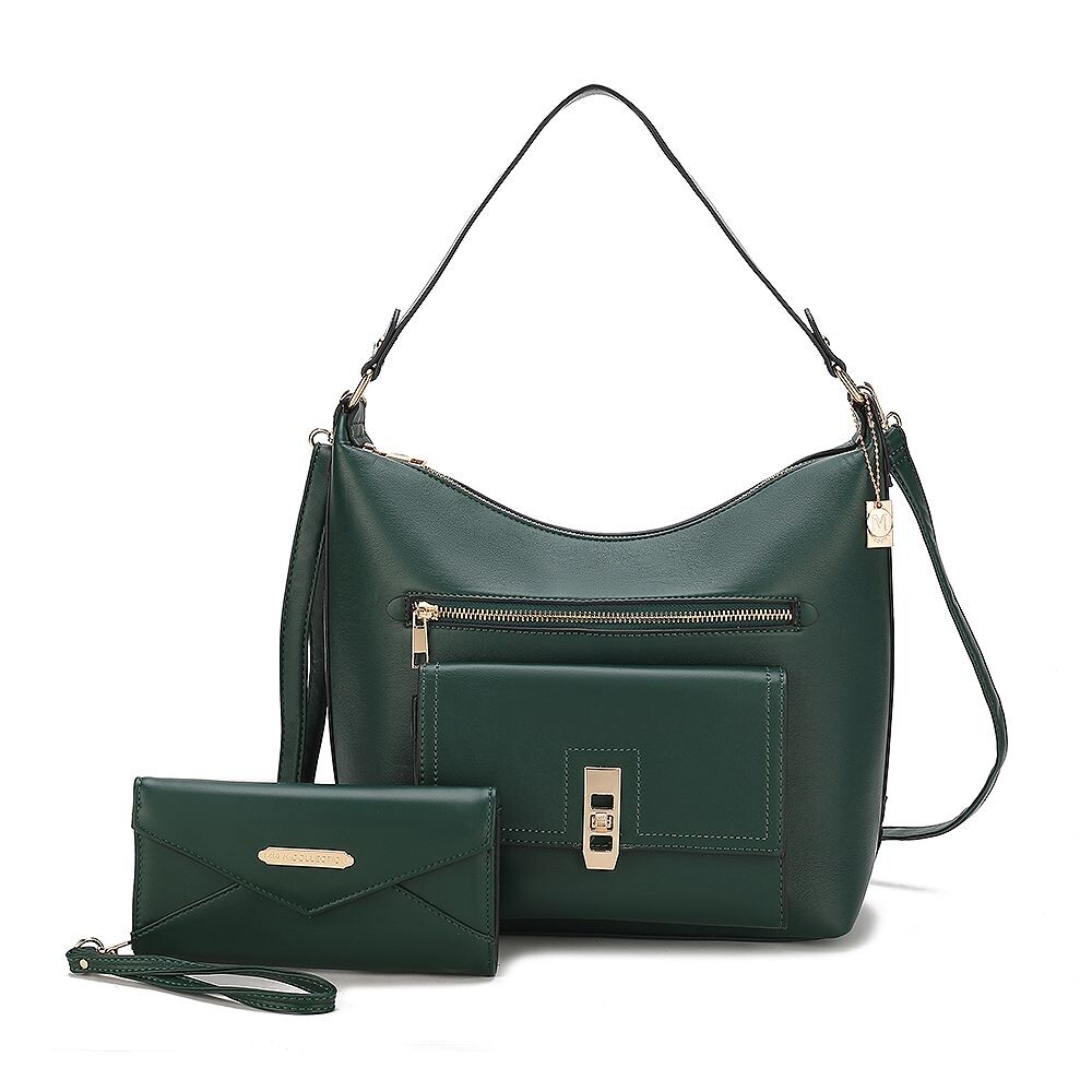 MKF Collection Clara Сумка-хобо из веганской кожи и кошелек на руку от Mia K, цвет Forest Green
MKF Collection Clara Сумка-хобо из веганской кожи и кошелек на руку от Mia K, цвет Forest Green