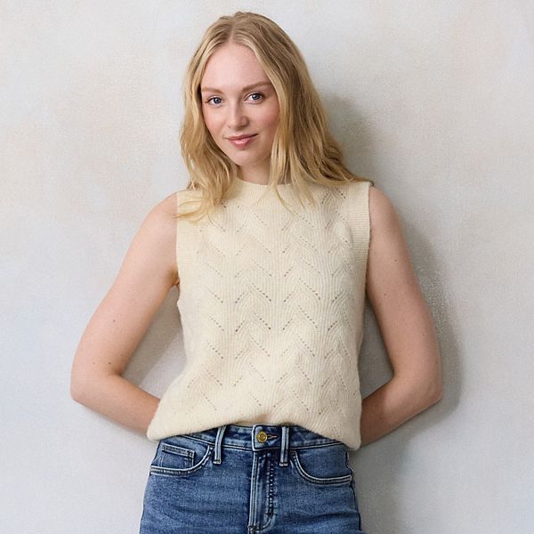 Женский пуловер-жилет с круглым вырезом Lc Lauren Conrad
Женский пуловер-жилет с круглым вырезом Lc Lauren Conrad