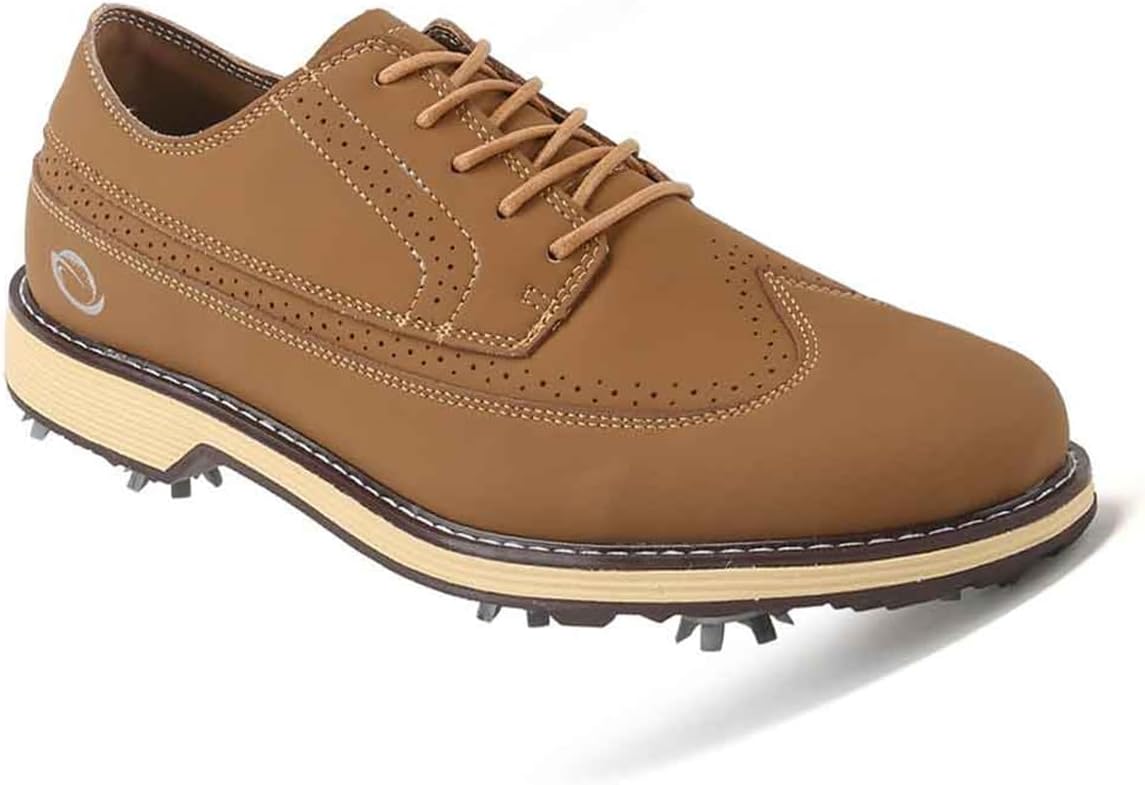 Водонепроницаемые гольф-туфли VEACAM, кожаная обувь для гольфа с шипами, шнуровка, удобные кроссовки для тренировки в гольф, коричневый
Водонепроницаемые гольф-туфли VEACAM, кожаная обувь для гольфа с шипами, шнуровка, удобные кроссовки для тренировки в гольф, коричневый