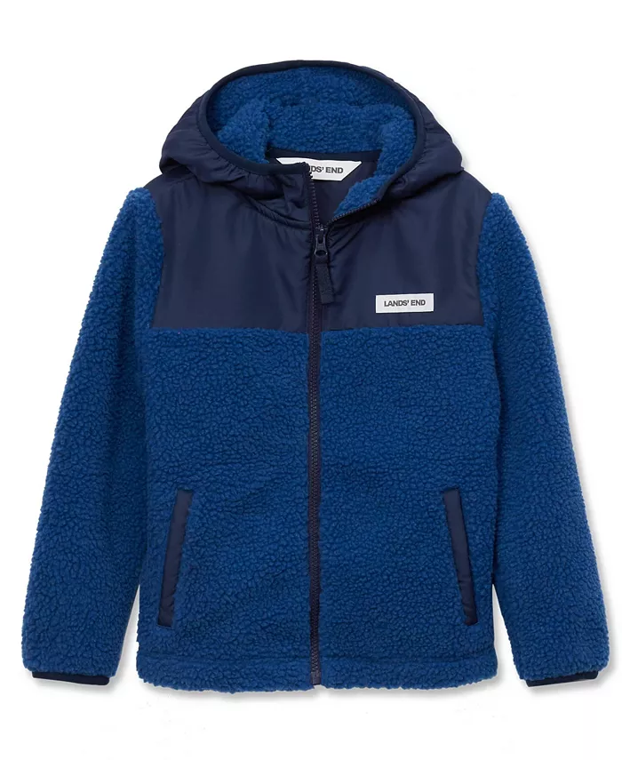 Детская куртка с капюшоном из высоковорсного флиса Lands' End, синий
Детская куртка с капюшоном из высоковорсного флиса Lands' End, синий