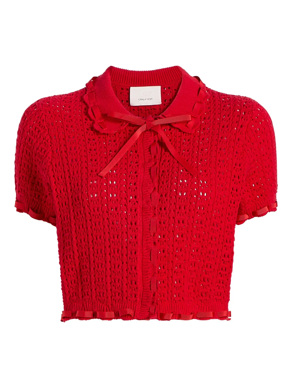 Топ Ginevra в технике кроше Cinq A Sept, красный 
Топ Ginevra в технике кроше Cinq A Sept, красный