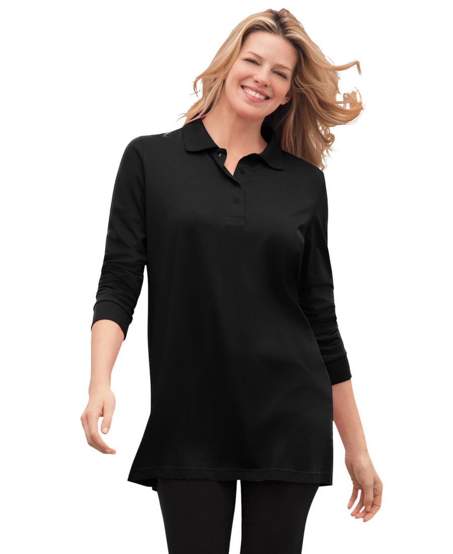 Женская рубашка-поло с длинными рукавами больших размеров Woman Within, Black
Женская рубашка-поло с длинными рукавами больших размеров Woman Within, Black