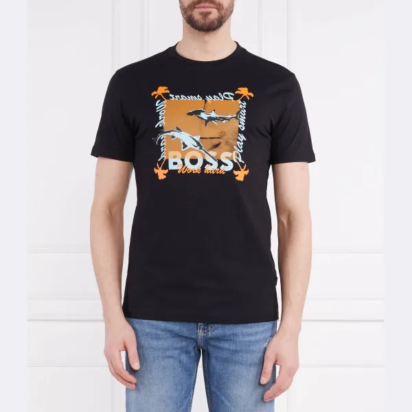 Футболка Teeshark стандартного кроя Boss, черный
Футболка Teeshark стандартного кроя Boss, черный