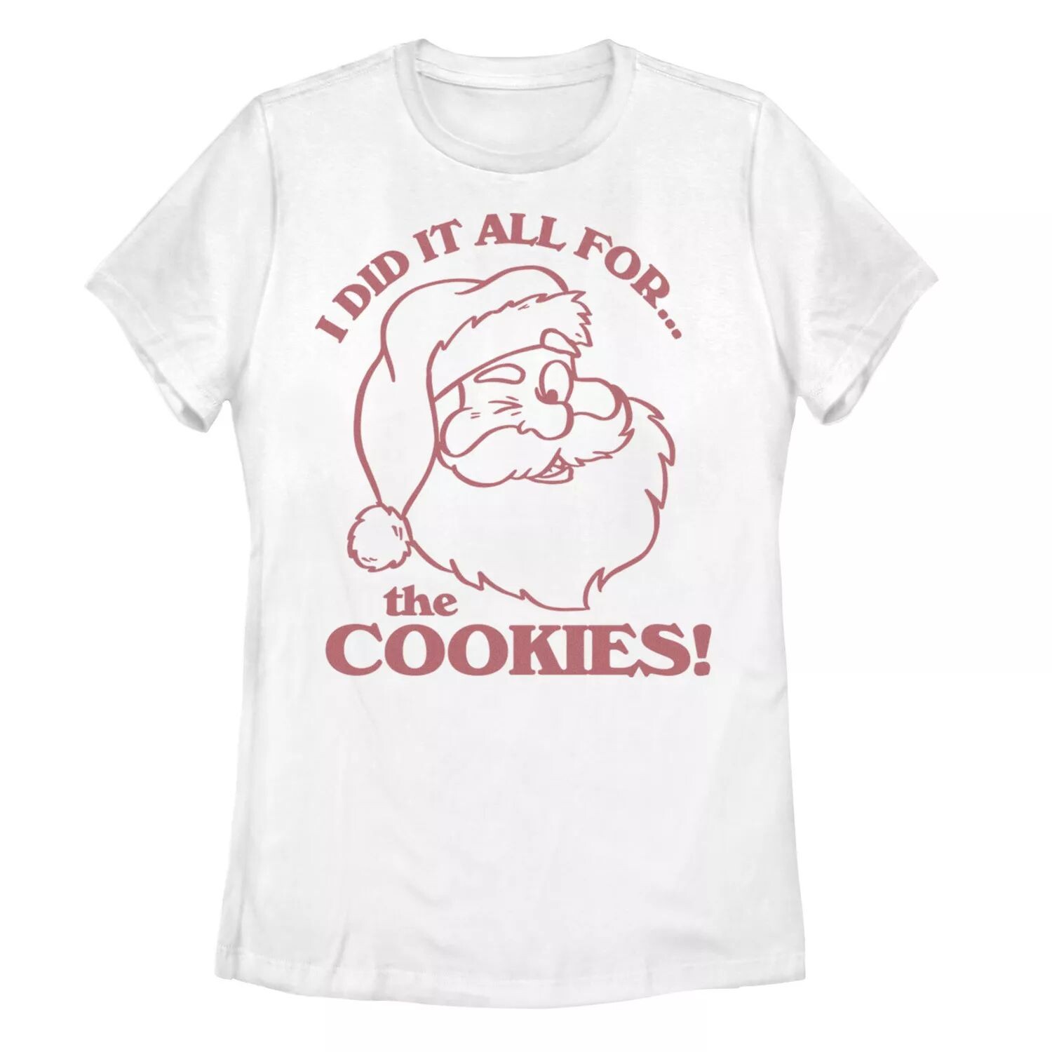 Рождественский Санта-Клаус для юниоров, футболка «Я сделал все это ради печенья»