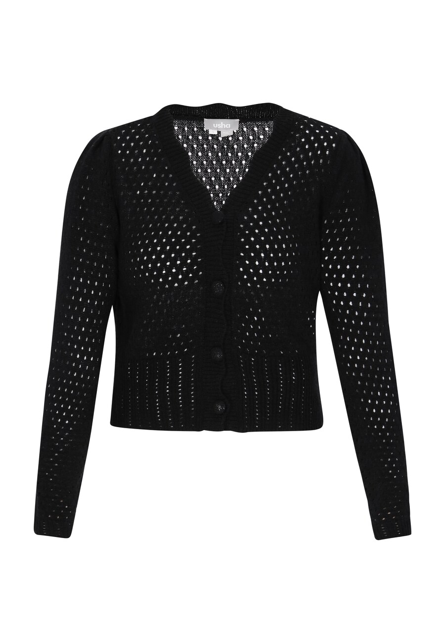 Вязаный кардиган Usha Fashion Look, черный
Вязаный кардиган Usha Fashion Look, черный
