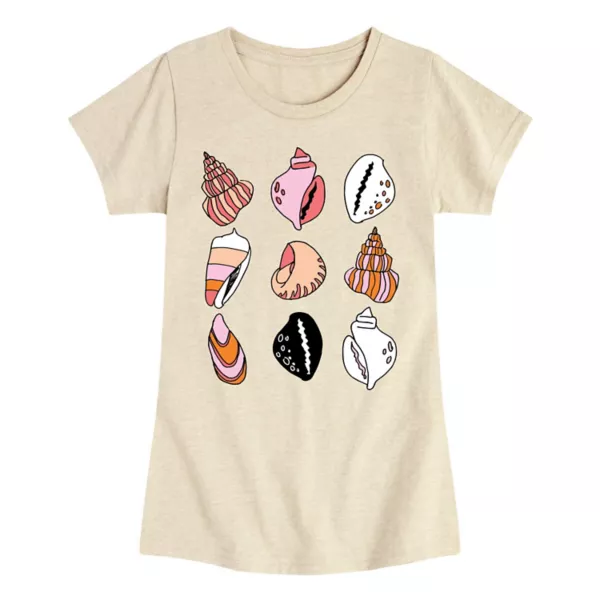 Футболка с рисунком ракушек для девочек 7-16 лет Licensed Character, бежевый
Футболка с рисунком ракушек для девочек 7-16 лет Licensed Character, бежевый