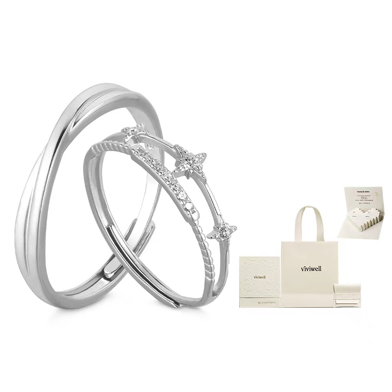 VIVIWELL Серебряное парное кольцо S925 Unisex
VIVIWELL Серебряное парное кольцо S925 Unisex