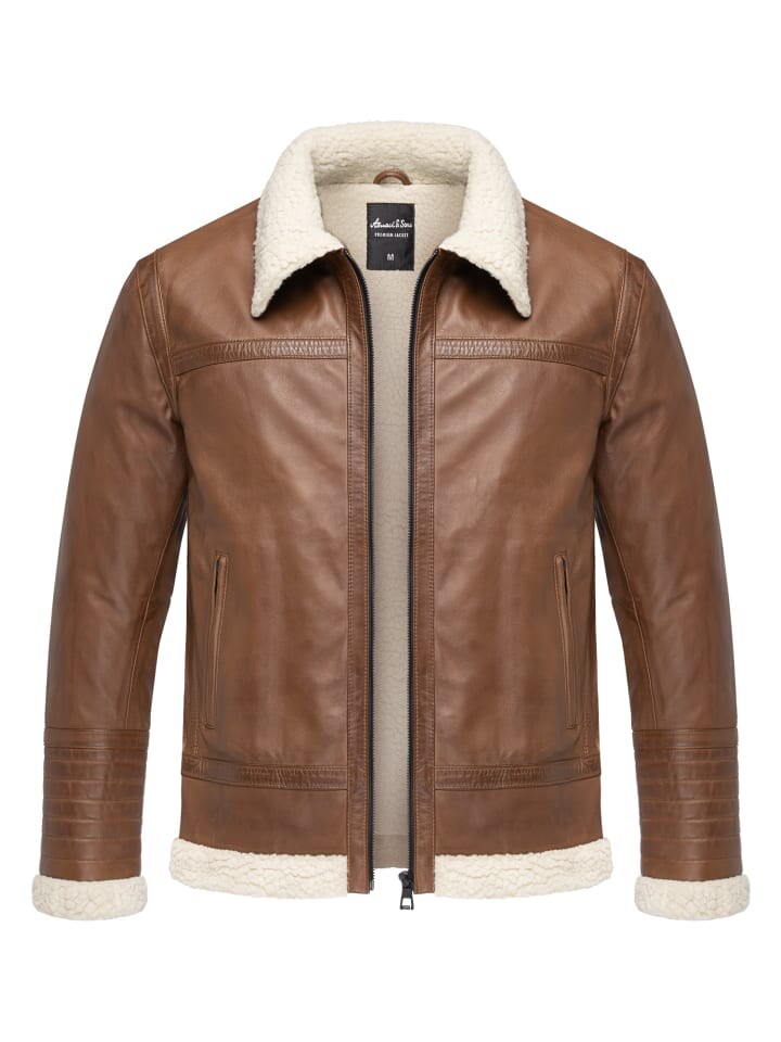 Кожаная куртка Amaci&Sons OATMAN, коричневый
Кожаная куртка Amaci&Sons OATMAN, коричневый