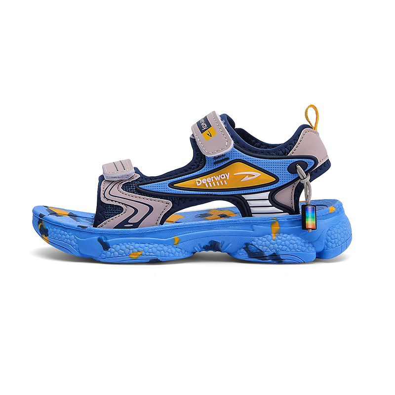 Детские сандалии с противоскользящей подошвой, устойчивые к истиранию, дышащие, легкие, с амортизацией DEERWAY, синий
Детские сандалии с противоскользящей подошвой, устойчивые к истиранию, дышащие, легкие, с амортизацией DEERWAY, синий