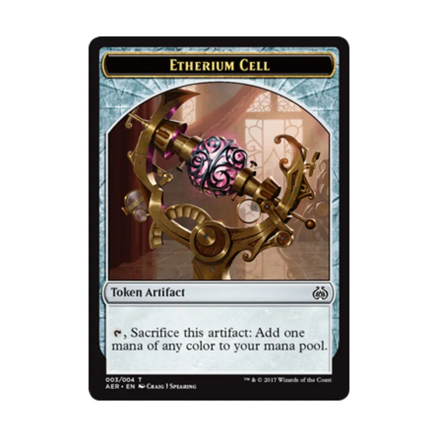 CCG Эфириевая ячейка — жетон (T), MTG - Aether Revolt 
CCG Эфириевая ячейка — жетон (T), MTG - Aether Revolt