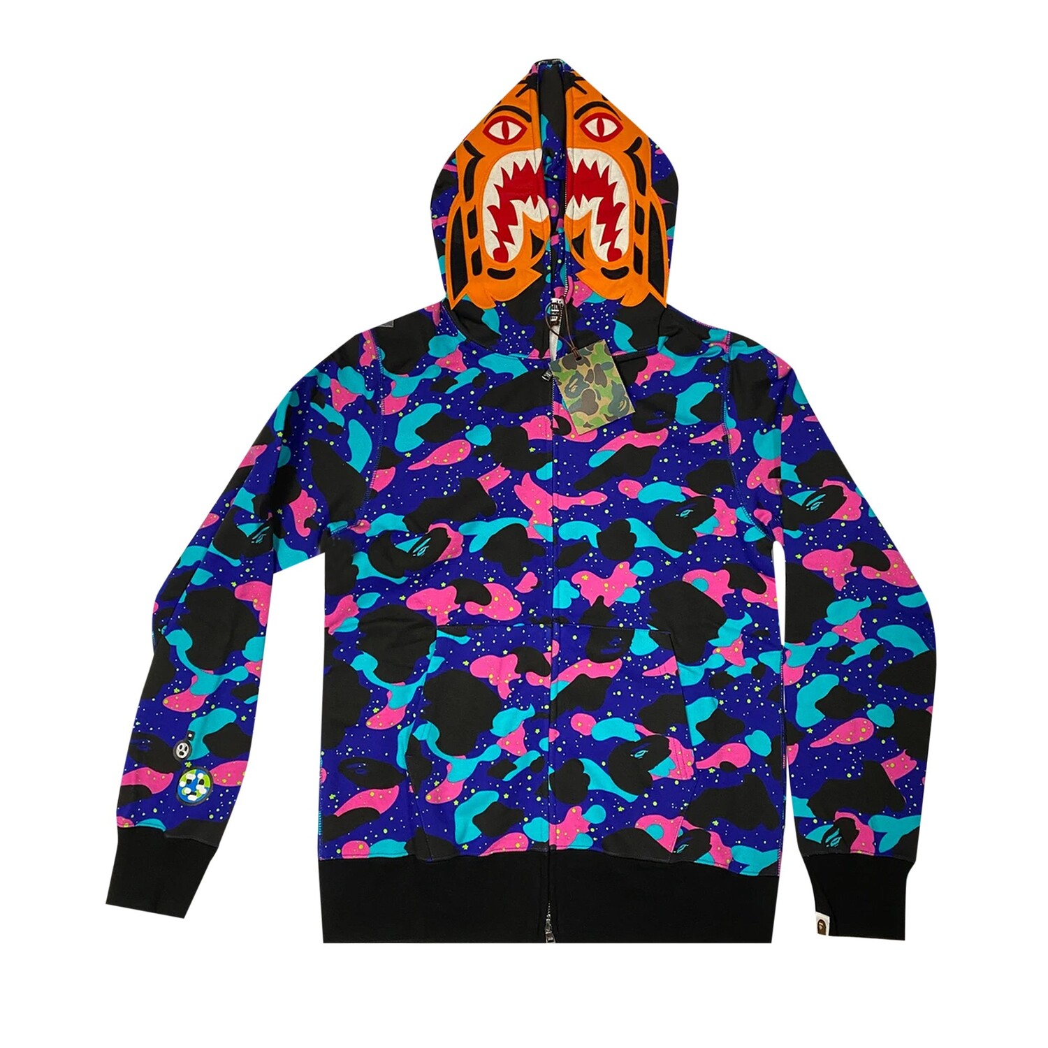 BAPE x Kid Cudi Tiger Толстовка на молнии во всю длину, Темно-синий
BAPE x Kid Cudi Tiger Толстовка на молнии во всю длину, Темно-синий