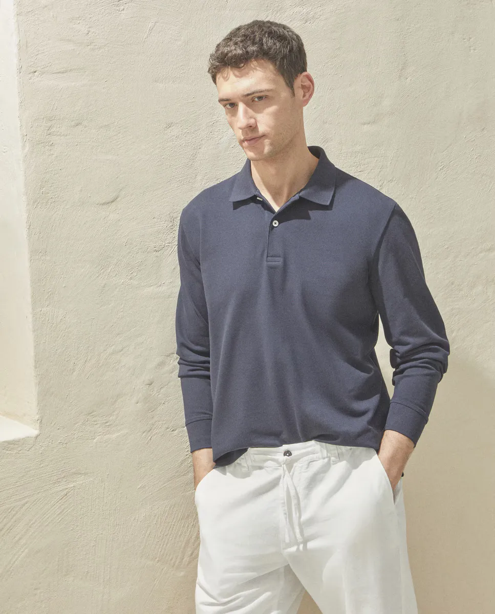 Поло с длинным рукавом пике для мужчин Dustin, темно-синий
Поло с длинным рукавом пике для мужчин Dustin, темно-синий