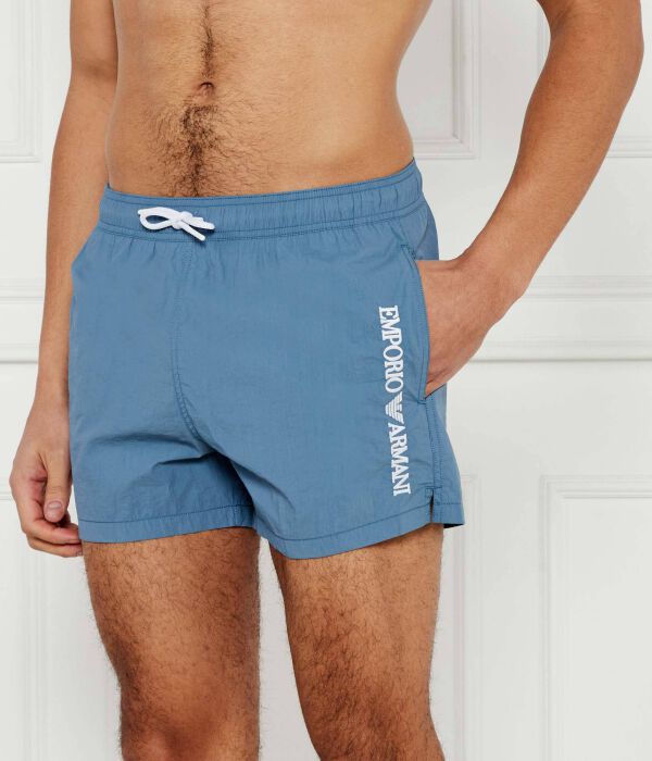Шорты мужские Emporio Armani пляжные на кулиске, синий
Шорты мужские Emporio Armani пляжные на кулиске, синий