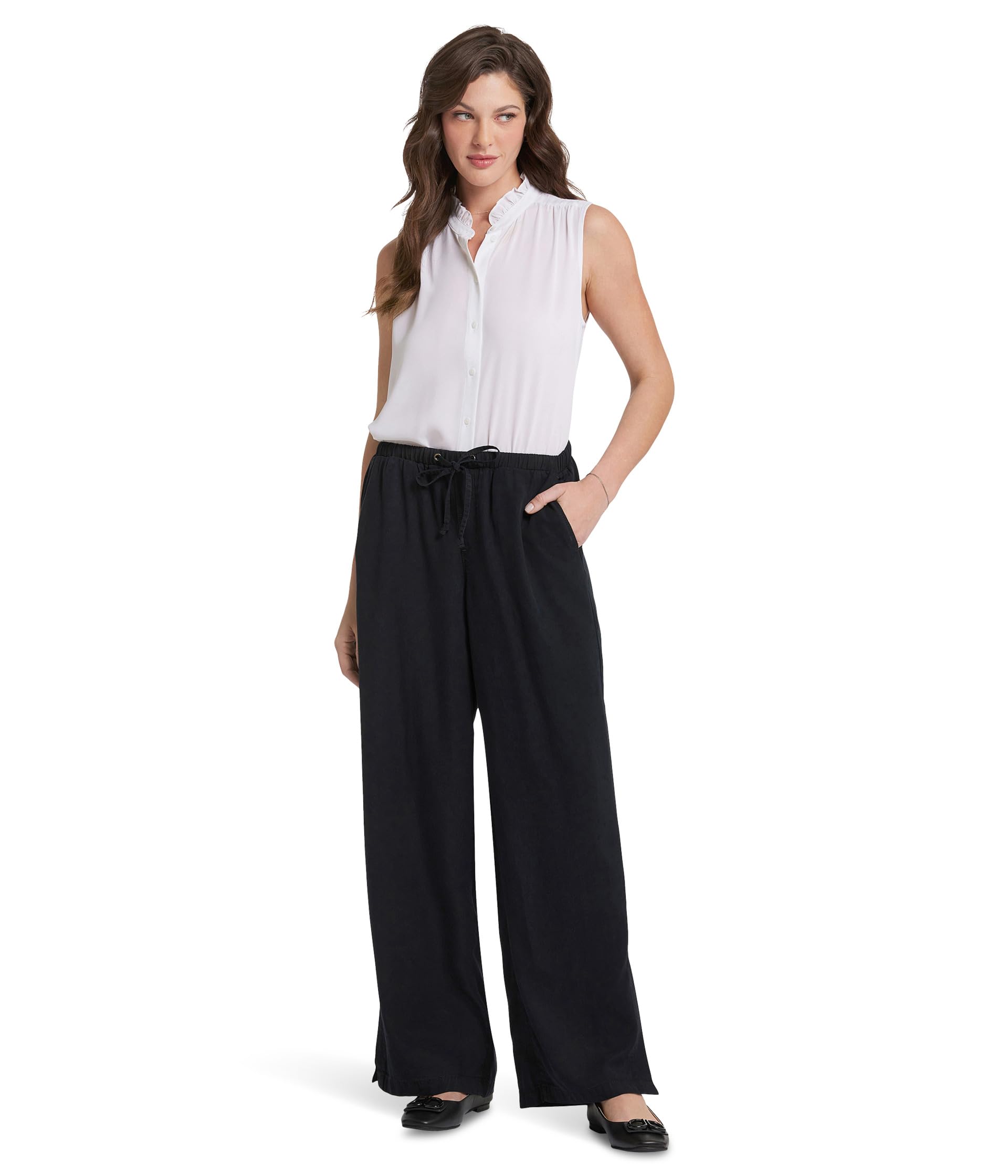 Брюки NYDJ Jayne Wide Leg Pull-On Pants, Overdye Black
Брюки NYDJ Jayne Wide Leg Pull-On Pants, Overdye Black