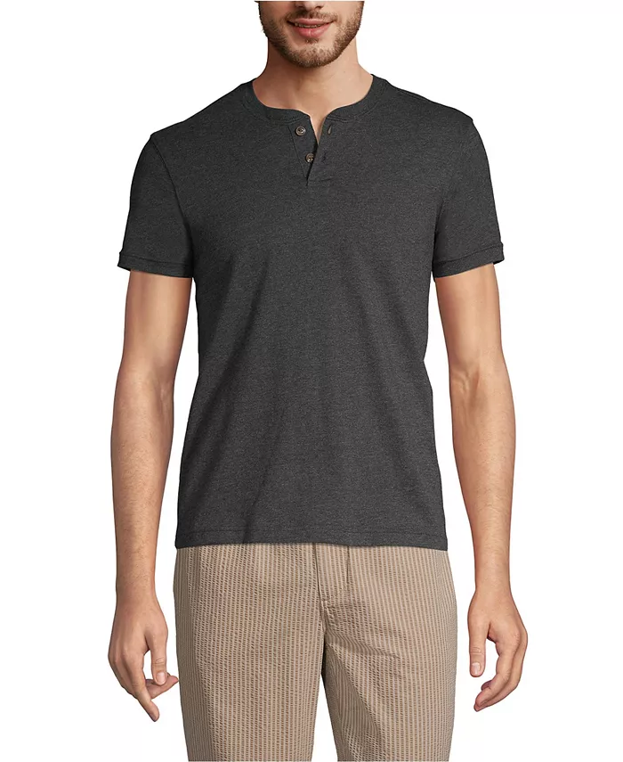 Мужская футболка с коротким рукавом Super-T Henley Lands' End, черный
Мужская футболка с коротким рукавом Super-T Henley Lands' End, черный