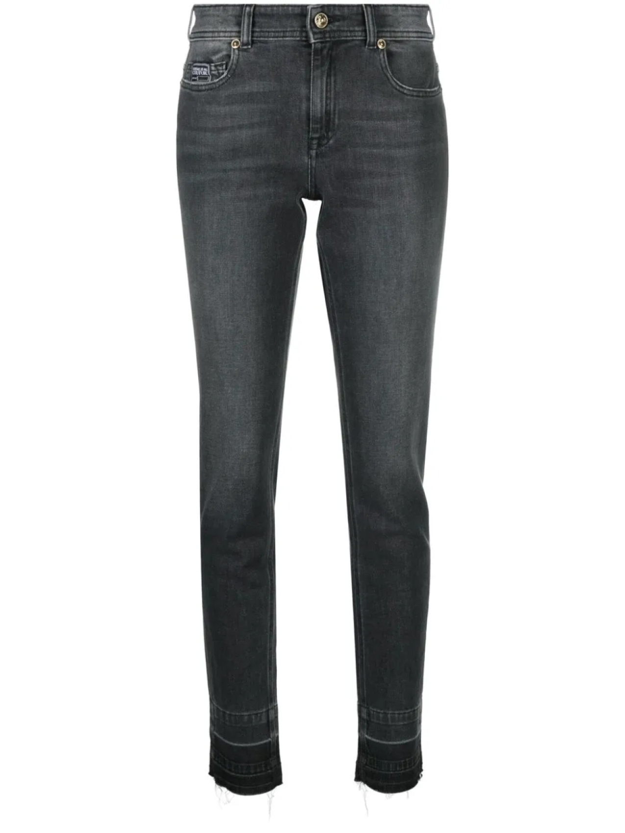 Versace Jeans Couture джинсы скинни с нашивкой-логотипом, серый 
Versace Jeans Couture джинсы скинни с нашивкой-логотипом, серый
