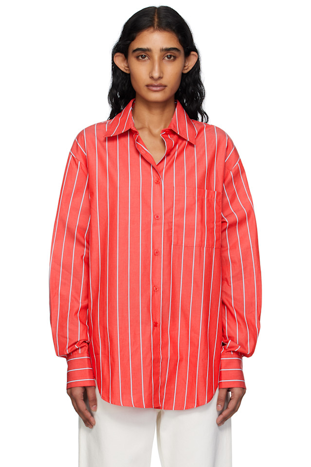 Полосатая хлопковая рубашка Lui The Frankie Shop, мультиколор
Полосатая хлопковая рубашка Lui The Frankie Shop, мультиколор