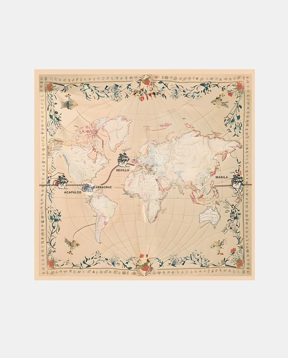 Шелковый шарф с принтом SilkRut, бежевый
Шелковый шарф с принтом SilkRut, бежевый