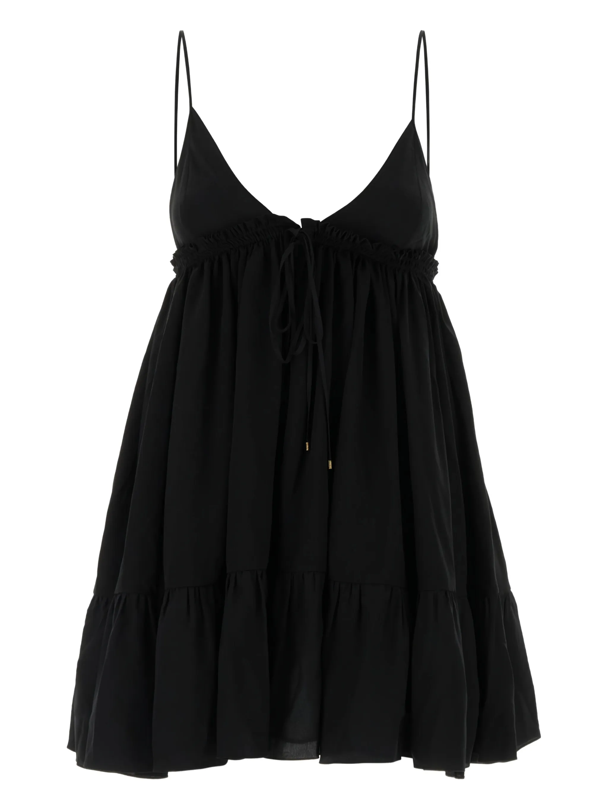 Присборенное мини-платье на тонких бретельках Chloé, черный
Присборенное мини-платье на тонких бретельках Chloé, черный