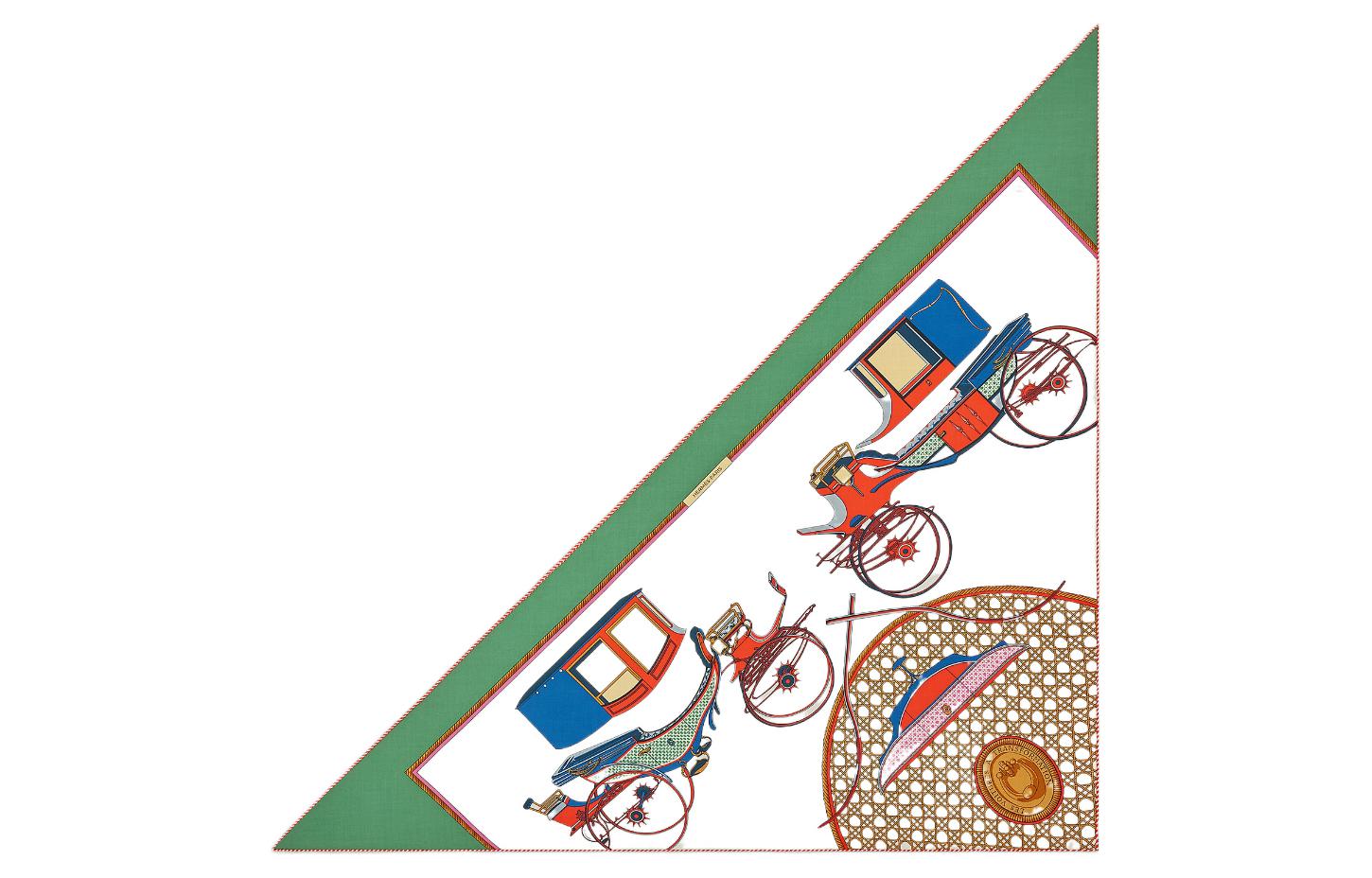 Женская зеленая шаль-трансформер HERMES 
Женская зеленая шаль-трансформер HERMES