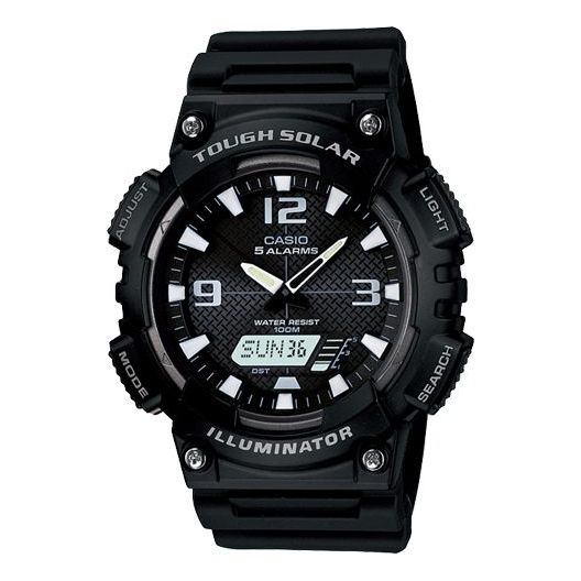 Часы CASIO Tough Solar Solar Sports Waterproof Electronic For Men Solar Powered Mens Black Analog, черный 
Часы CASIO Tough Solar Solar Sports Waterproof Electronic For Men Solar Powered Mens Black Analog, черный