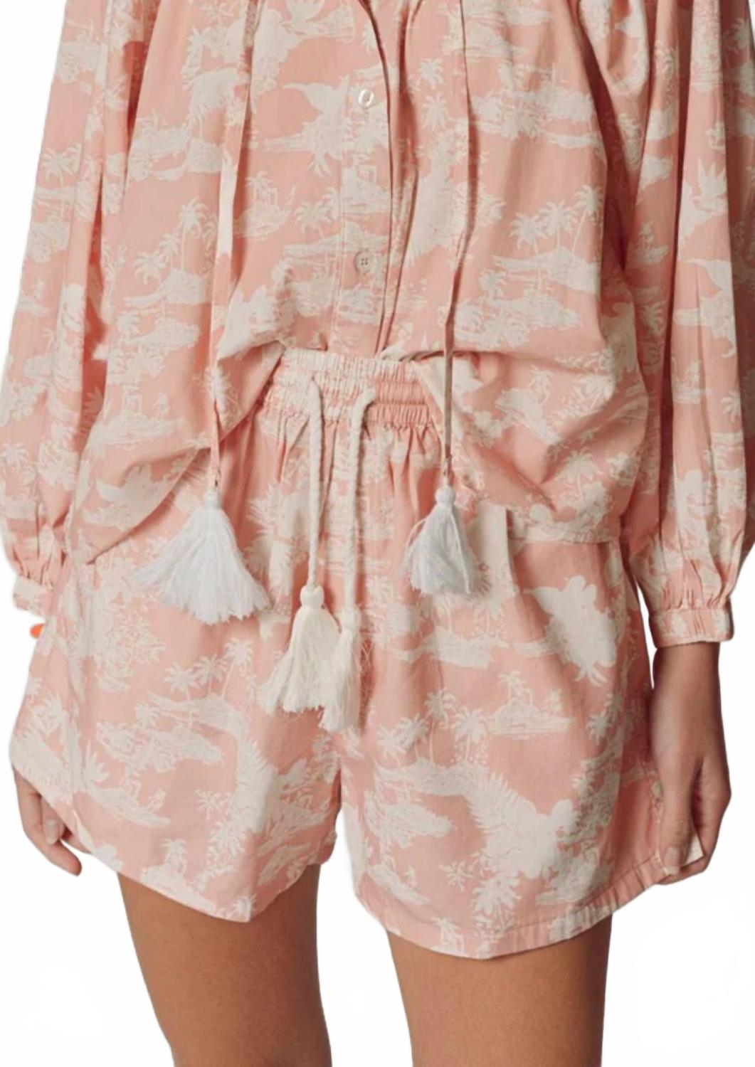 Хлопковые шорты Hannah в бежево-белом цвете THE SHIRT
Хлопковые шорты Hannah в бежево-белом цвете THE SHIRT