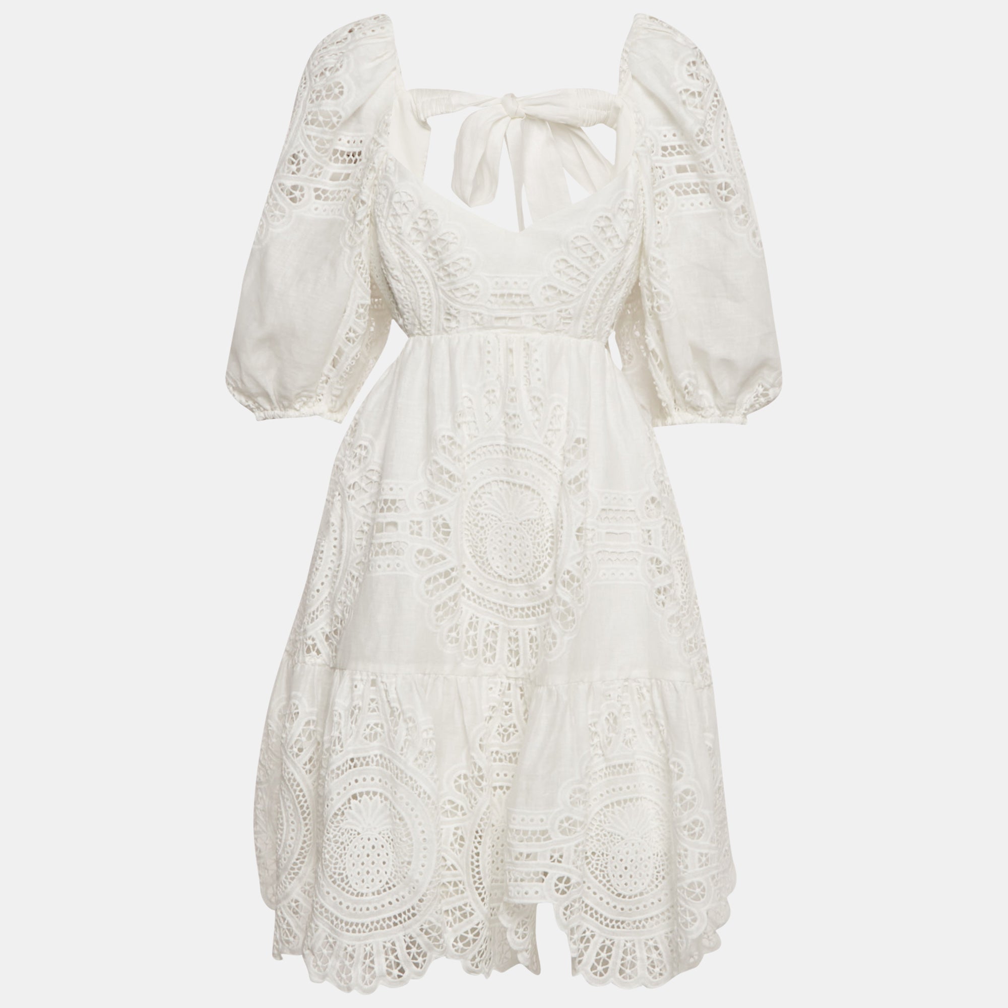 Мини-платье Zimmermann White Vacay с кружевом
Мини-платье Zimmermann White Vacay с кружевом