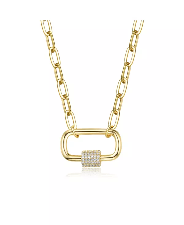 Детское/Подростковое ожерелье с прямоугольным кулоном из кубического циркония, покрытое 14-каратным золотом Gigigirl, gold
Детское/Подростковое ожерелье с прямоугольным кулоном из кубического циркония, покрытое 14-каратным золотом Gigigirl, gold