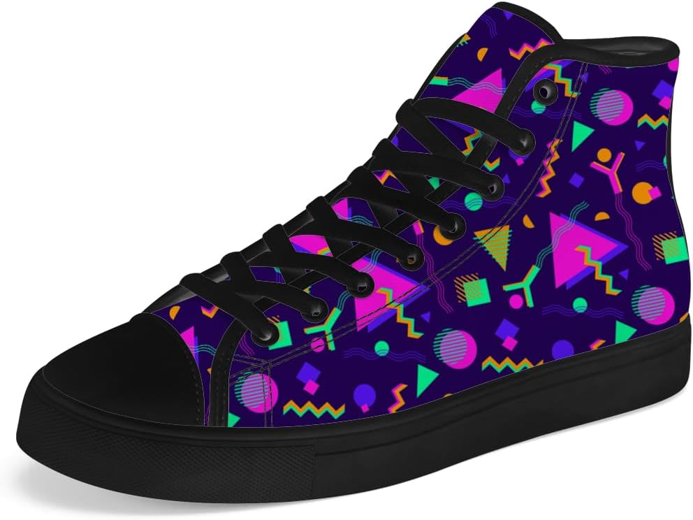 Высокие кеды из холщовой ткани в стиле 80-х для мужчин и женщин, ретро-геометрические высокие кроссовки, шнуровка, повседневная обувь, подарок для парня или девушки Chebing, пурпурный
Высокие кеды из холщовой ткани в стиле 80-х для мужчин и женщин, ретро-геометрические высокие кроссовки, шнуровка, повседневная обувь, подарок для парня или девушки Chebing, пурпурный