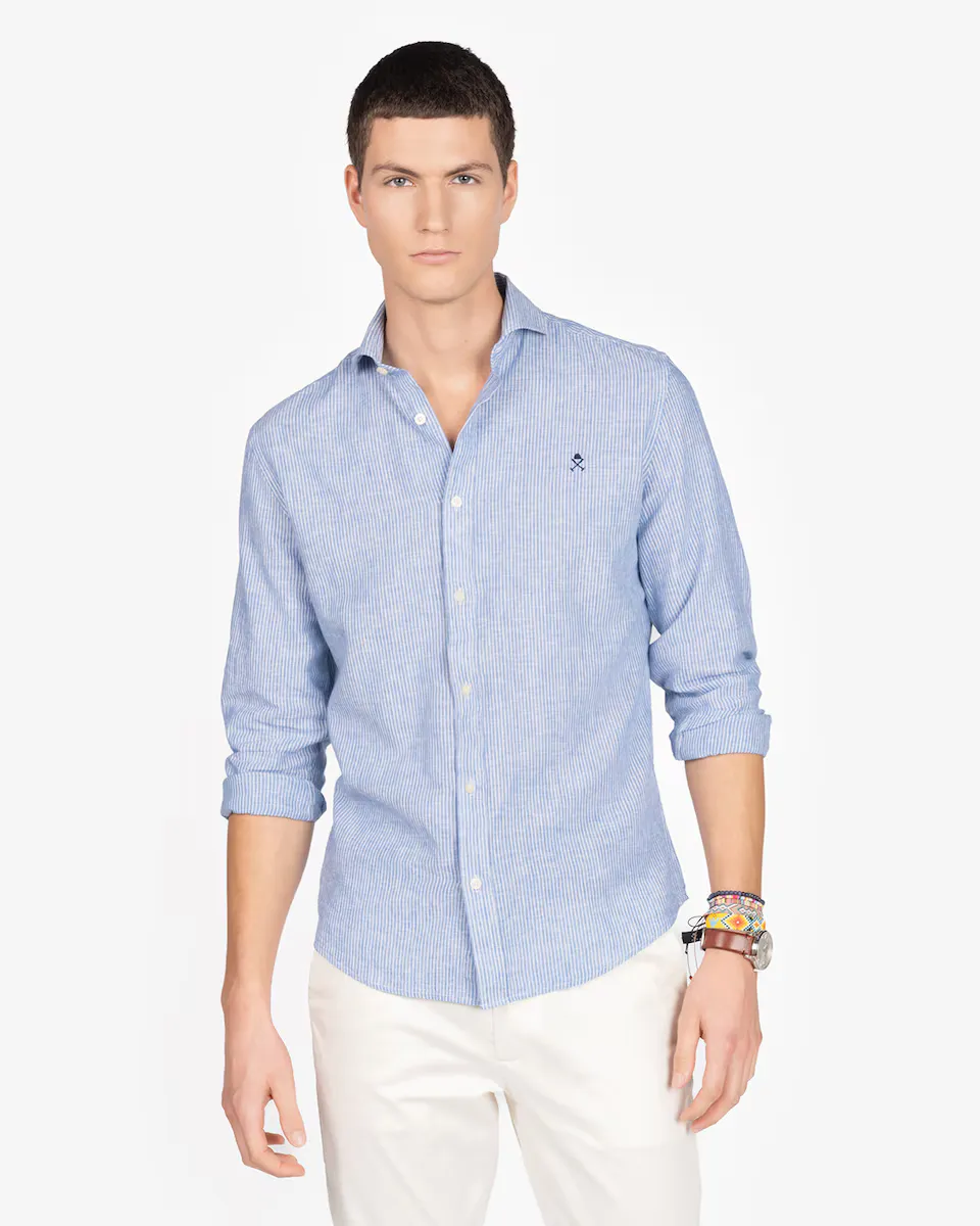 Приталенная мужская рубашка в полоску Harper & Neyer, синий
Приталенная мужская рубашка в полоску Harper & Neyer, синий