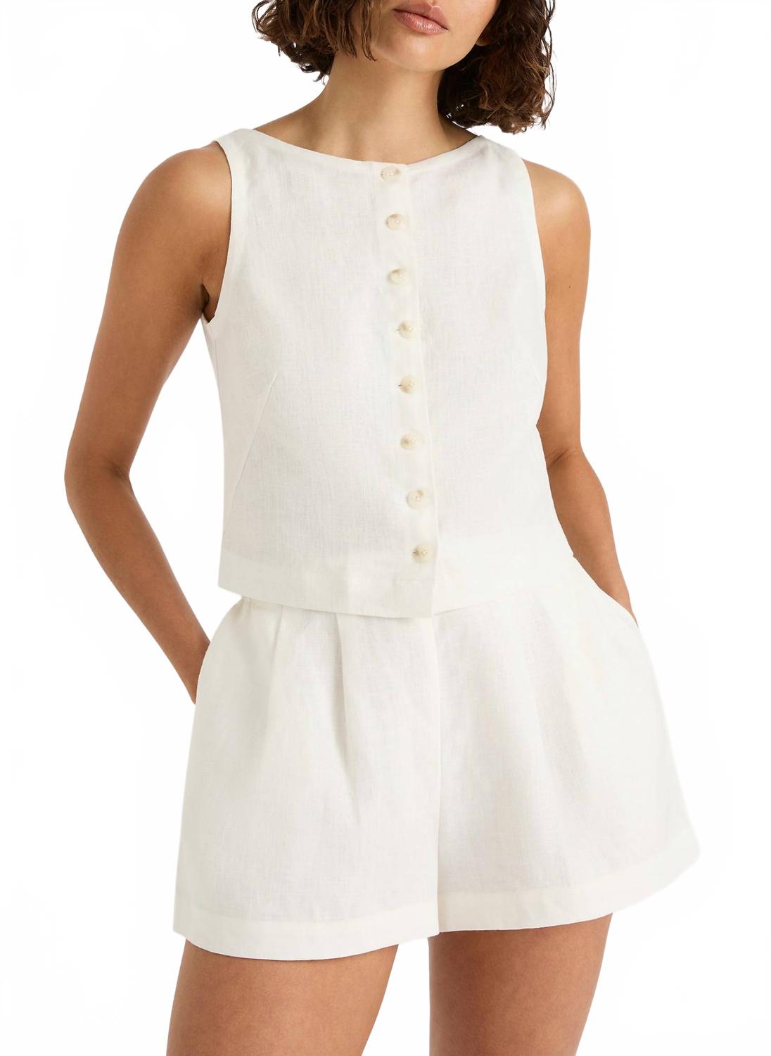 Топ Elia из льна в белом цвете FAITHFULL THE BRAND
Топ Elia из льна в белом цвете FAITHFULL THE BRAND