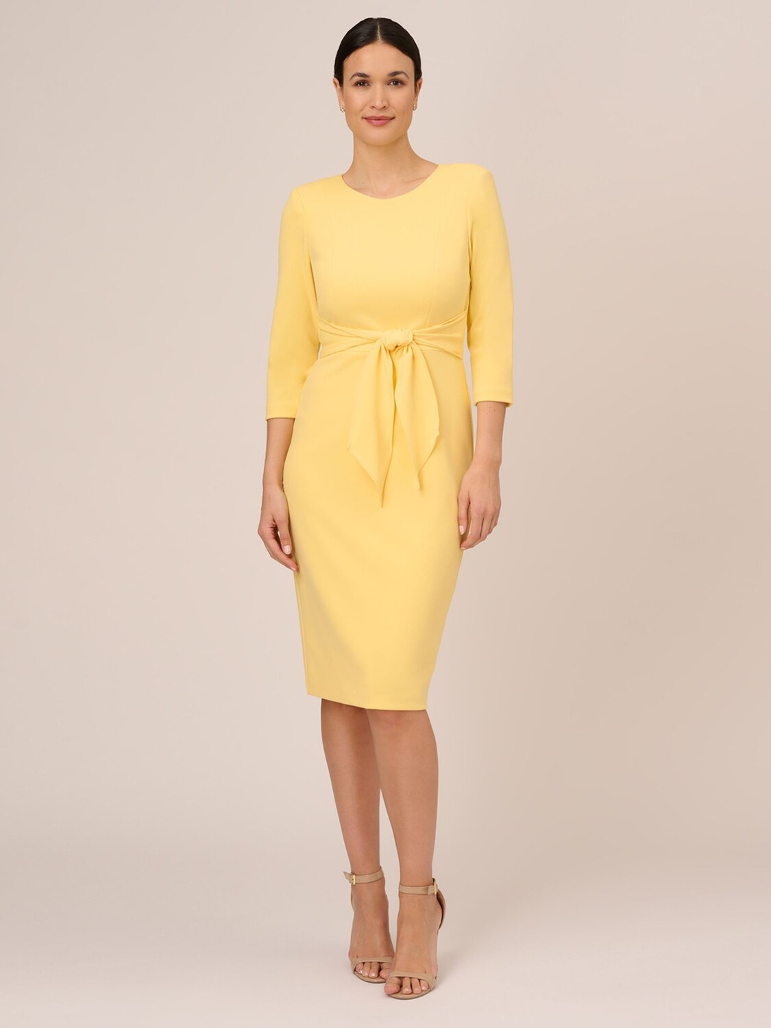 Adrianna Papell Вязаное платье-футляр из крепа с завязкой на талии, Warm Sun
Adrianna Papell Вязаное платье-футляр из крепа с завязкой на талии, Warm Sun