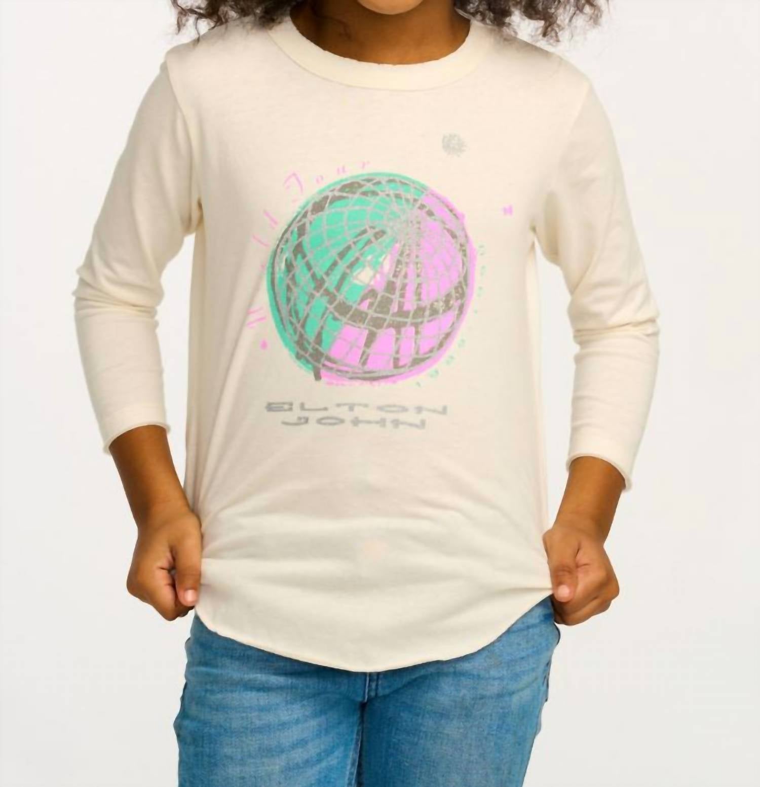 Детская футболка с длинными рукавами Elton John World Tour белого цвета Chaser
Детская футболка с длинными рукавами Elton John World Tour белого цвета Chaser