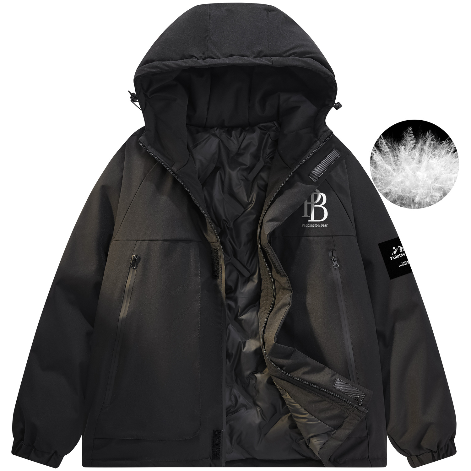 Paddington Bears Унисекс пуховик, Black (Hooded)
Paddington Bears Унисекс пуховик, Black (Hooded)