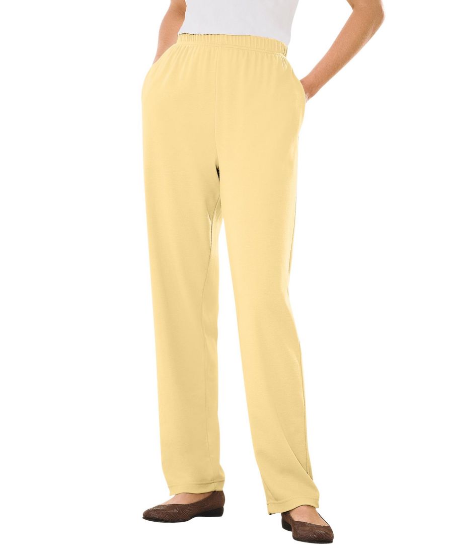 Брюки прямого кроя из трикотажа больших размеров, которые можно надевать в течение 7 дней Woman Within, Banana
Брюки прямого кроя из трикотажа больших размеров, которые можно надевать в течение 7 дней Woman Within, Banana