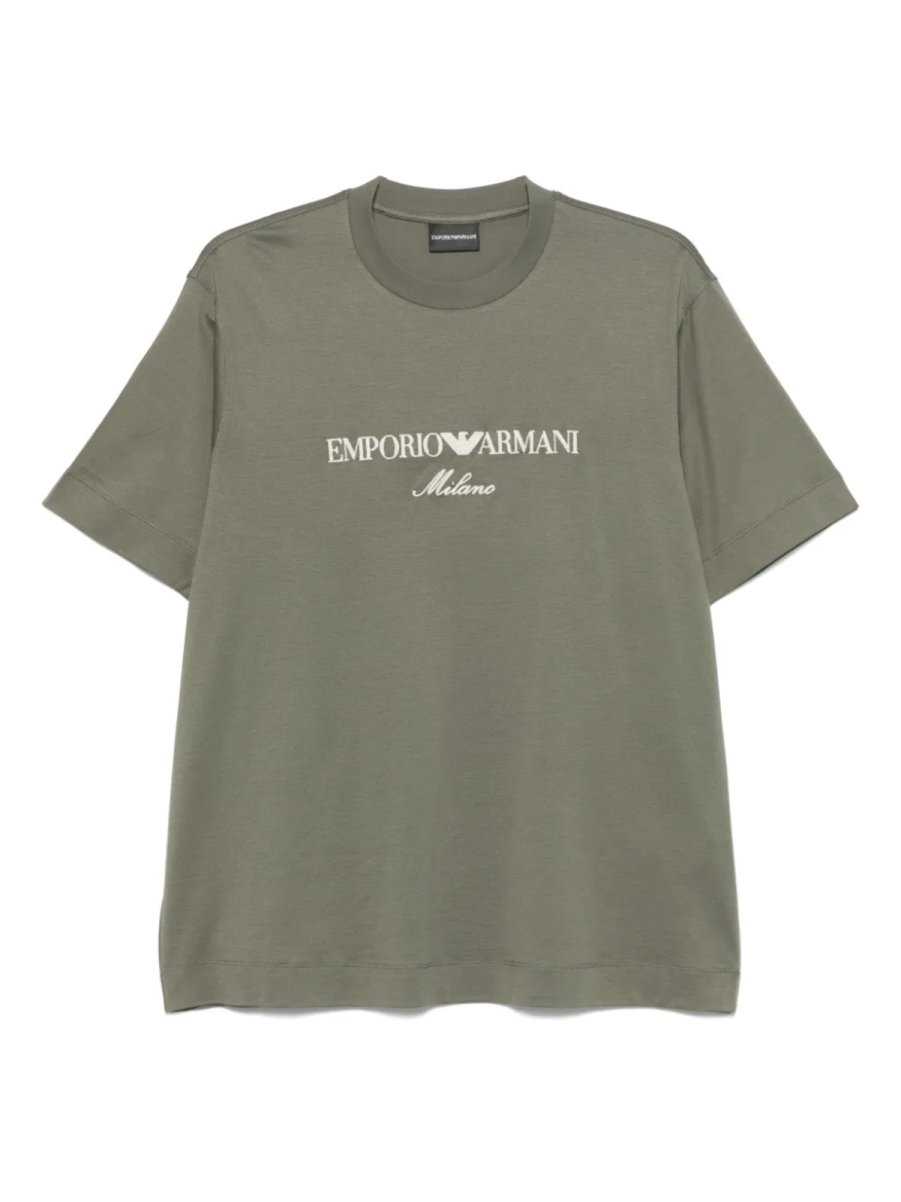 Футболка с вышитым логотипом Emporio Armani, зеленый
Футболка с вышитым логотипом Emporio Armani, зеленый