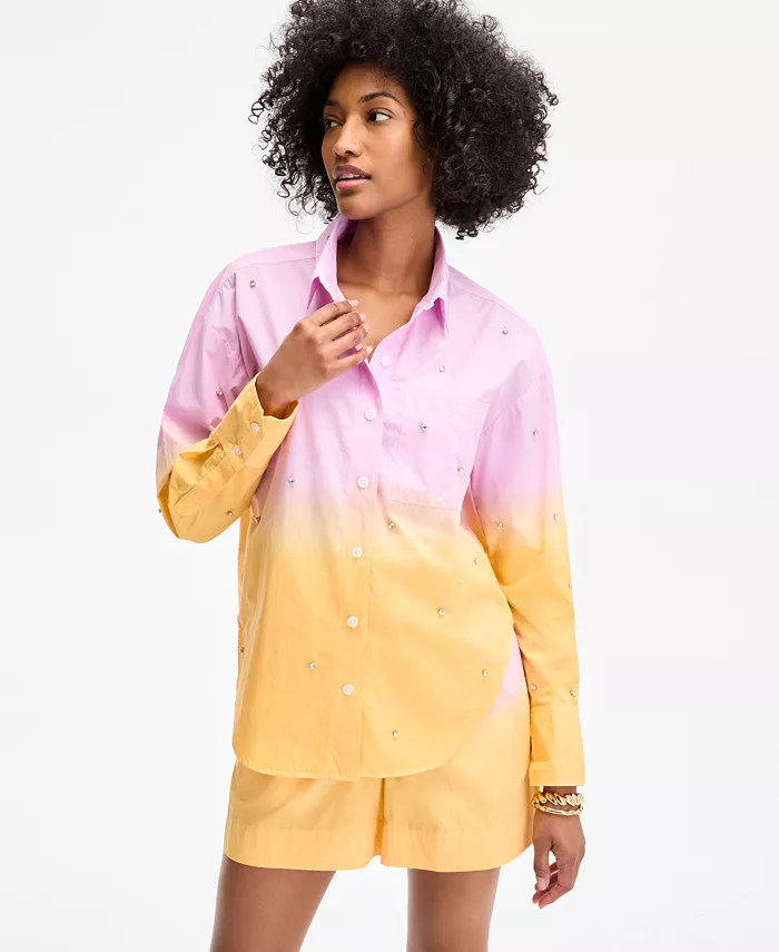 Женская рубашка с омбре и стразами On 34th, мультиколор
Женская рубашка с омбре и стразами On 34th, мультиколор