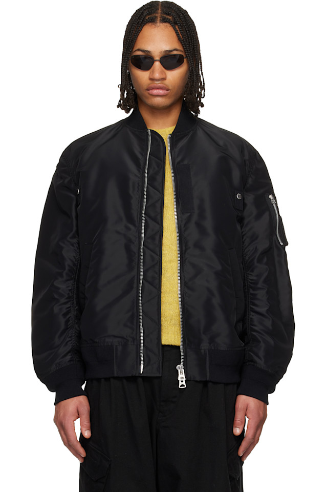 Бомбер из нейлонового твила Sacai, черный
Бомбер из нейлонового твила Sacai, черный