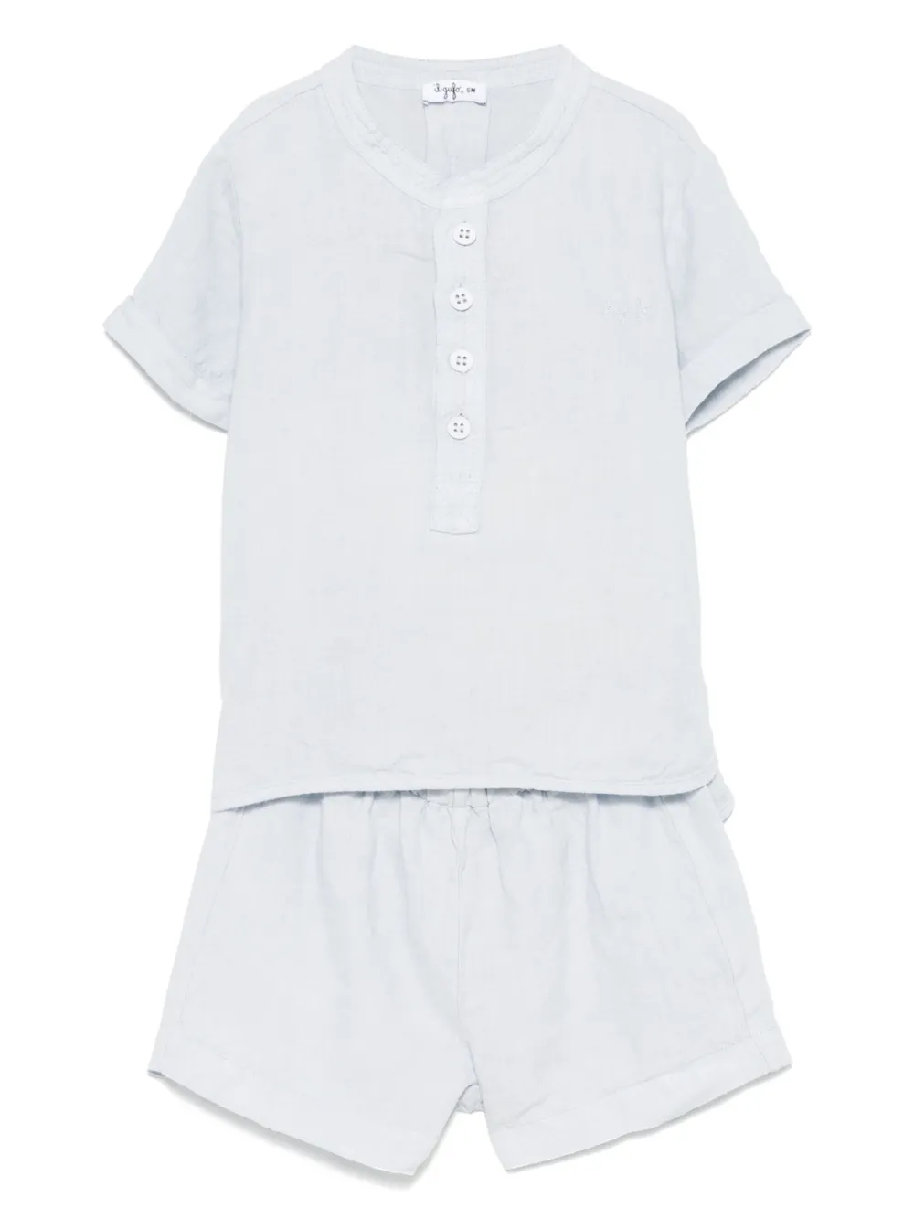 Льняной комплект из топа и шортов Il Gufo, синий
Льняной комплект из топа и шортов Il Gufo, синий