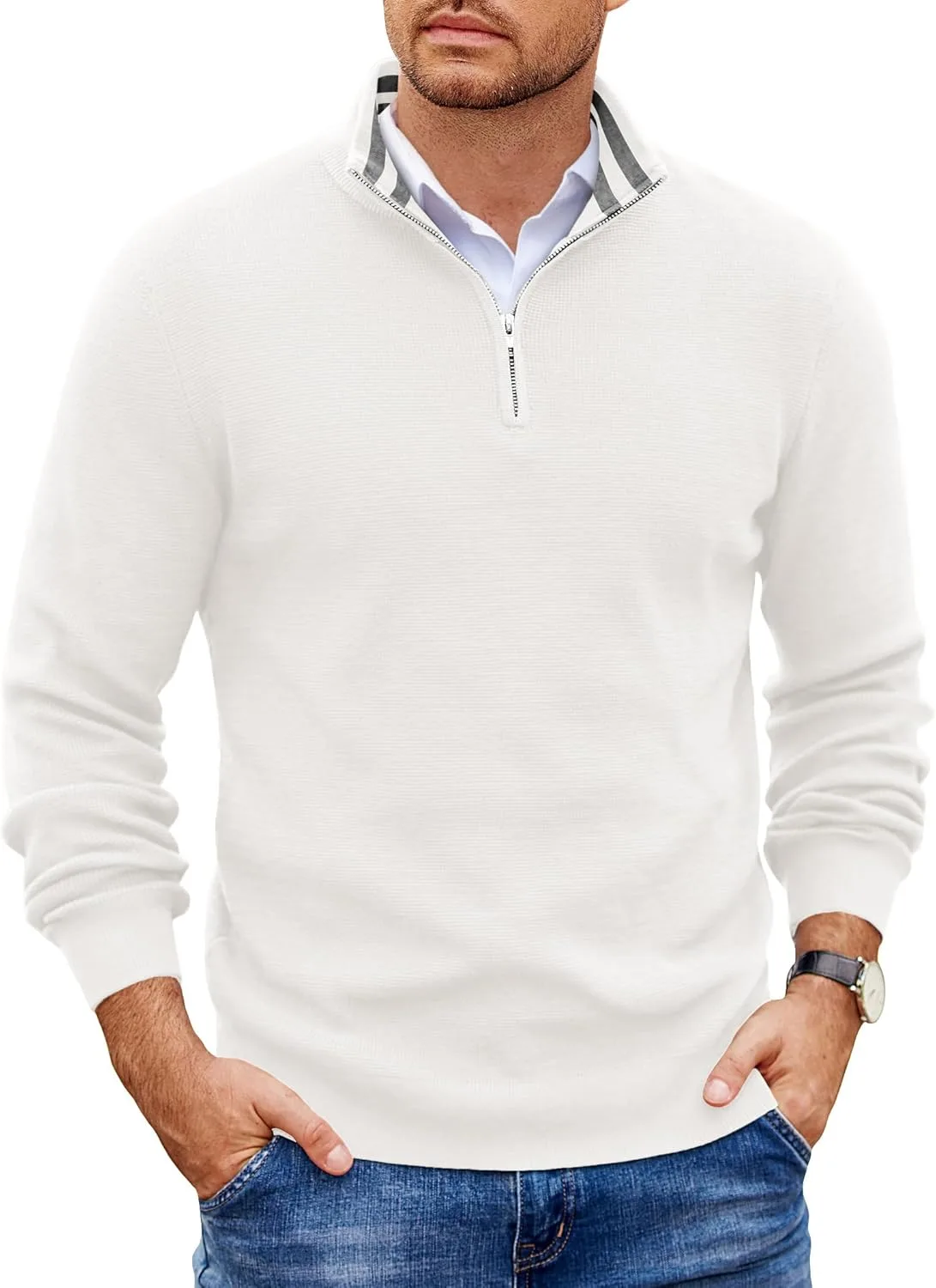 COOFANDY мужской тонкий пуловер с четвертью молнии
COOFANDY мужской тонкий пуловер с четвертью молнии