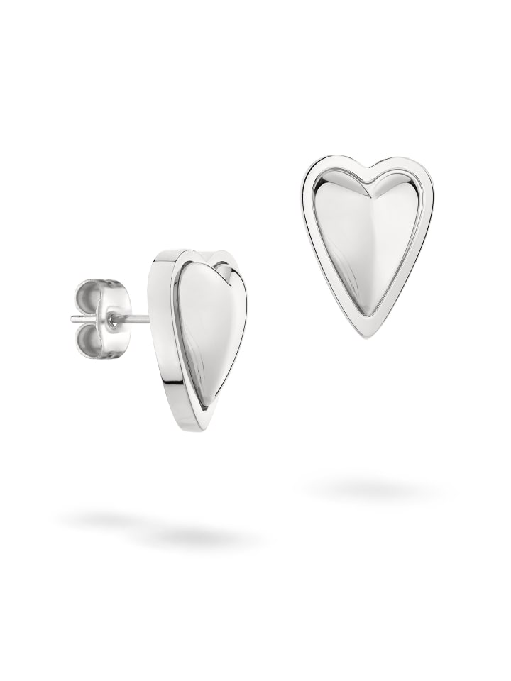 LIEBESKIND BERLIN Серьги в форме металлического сердца, серебряные
LIEBESKIND BERLIN Серьги в форме металлического сердца, серебряные