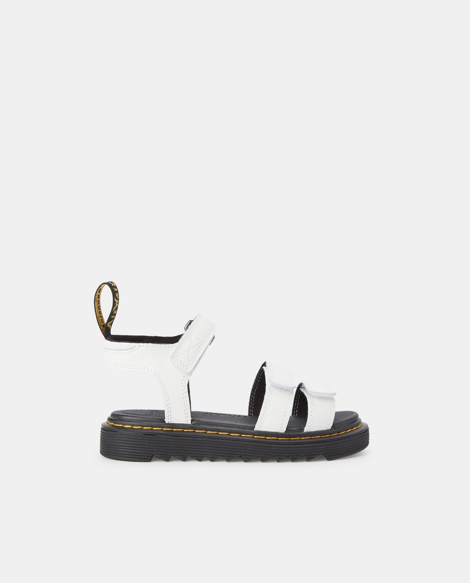Кожаные сандалии для девочек с застежками-липучками Dr. Martens, белый
Кожаные сандалии для девочек с застежками-липучками Dr. Martens, белый
