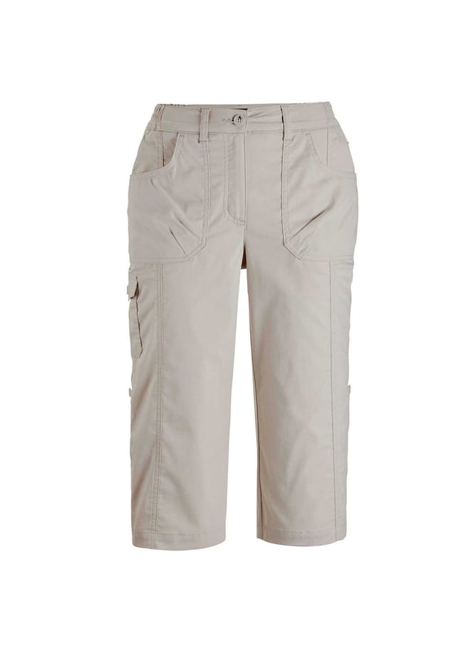 Короткий размер: брюки-капри с подворотами и функцией Goldner, желтый
Короткий размер: брюки-капри с подворотами и функцией Goldner, желтый